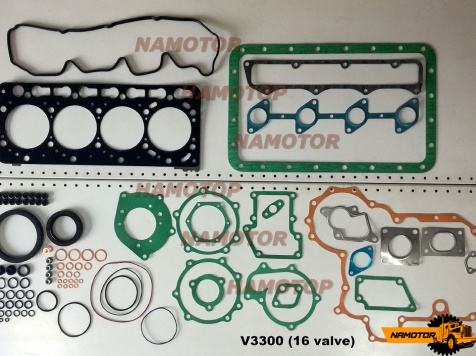 Ремкомплект двигателя KUBOTA V3300. V3300T. V3300-DI. V3300NA (16V)  Japan
